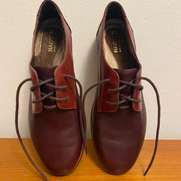 Naot Burgundy Brown Women’s Oxford Shoes Size 38 - Picture 3 of 5